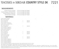 Knitting Pattern - Sirdar 7221 - Country Style DK - Crochet / Knitted Tea Cosies